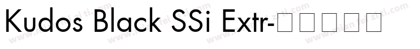Kudos Black SSi Extr字体转换